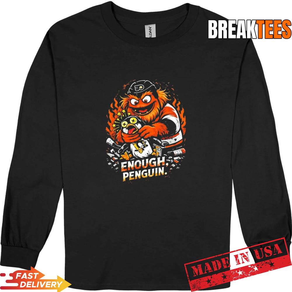 Philadelphia Flyers vs Penguins Gritty Enough Penguin HocKey T-Shirt