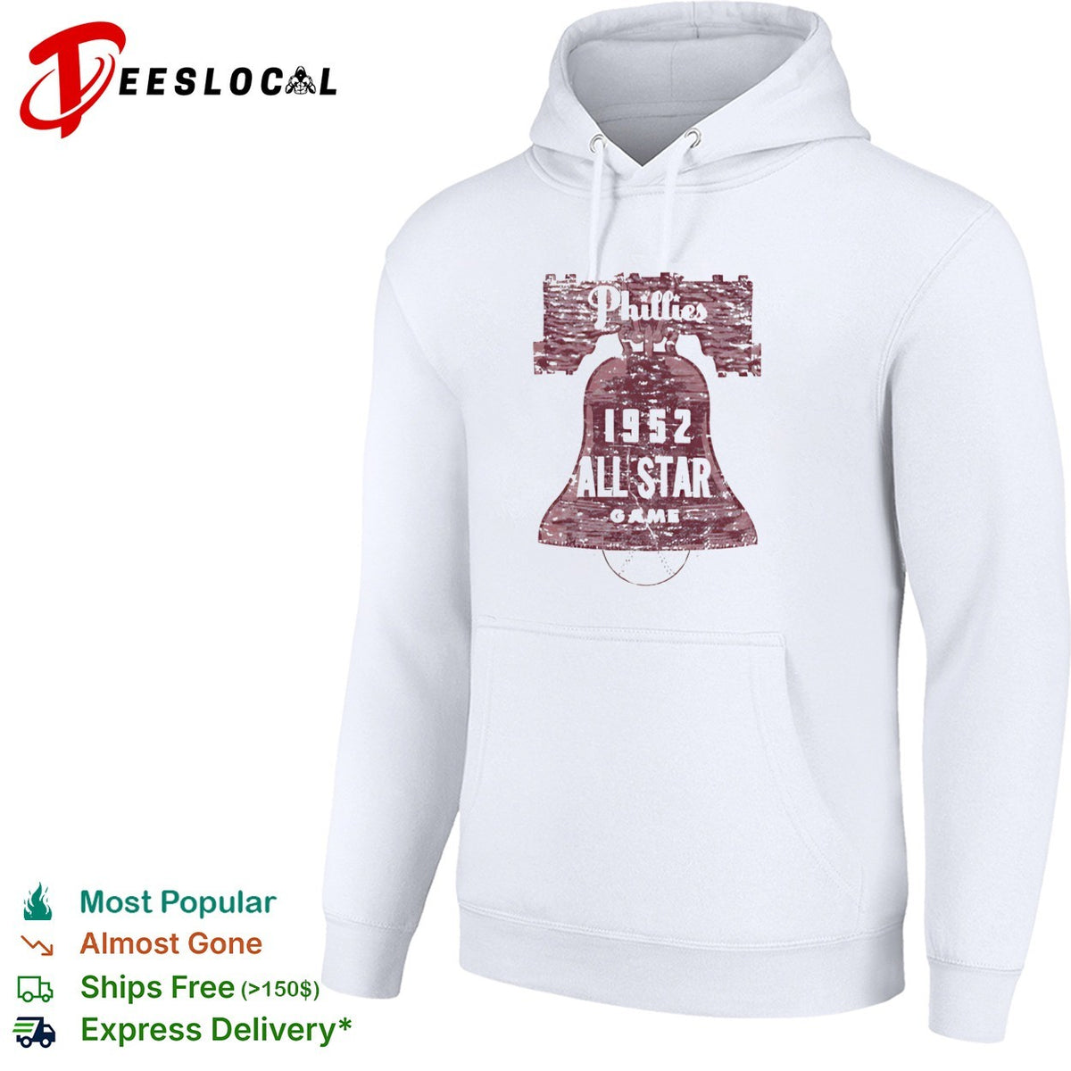 Philadelphia Phillies 1952 All Star Game Liberty Bell Major League Baseball MLB logo shirt