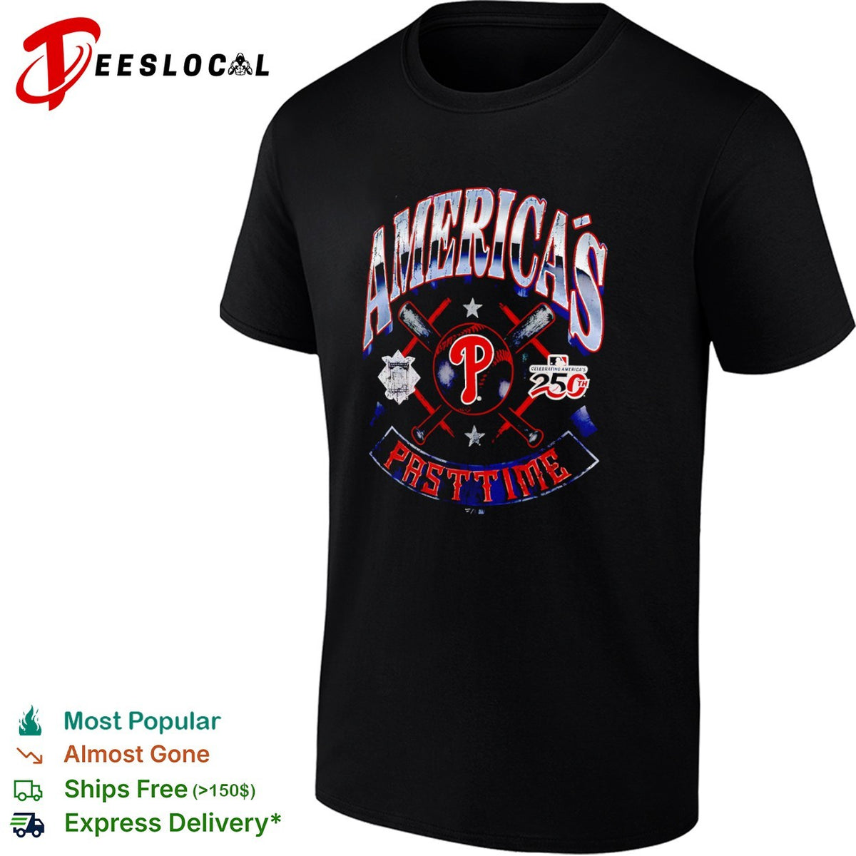 Philadelphia Phillies America’s Pastime Celebrating America’s 250th MLB Baseball shirt