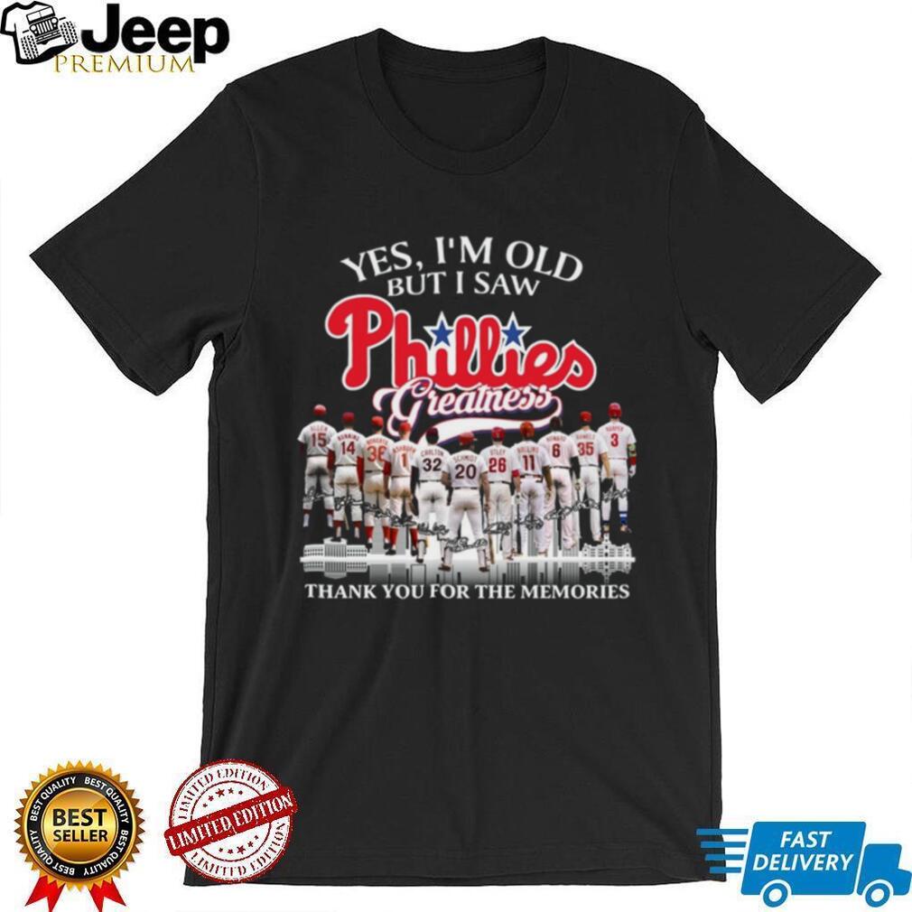 Philadelphia Phillies Baseball Legends Greatness Memories Sports Shirt