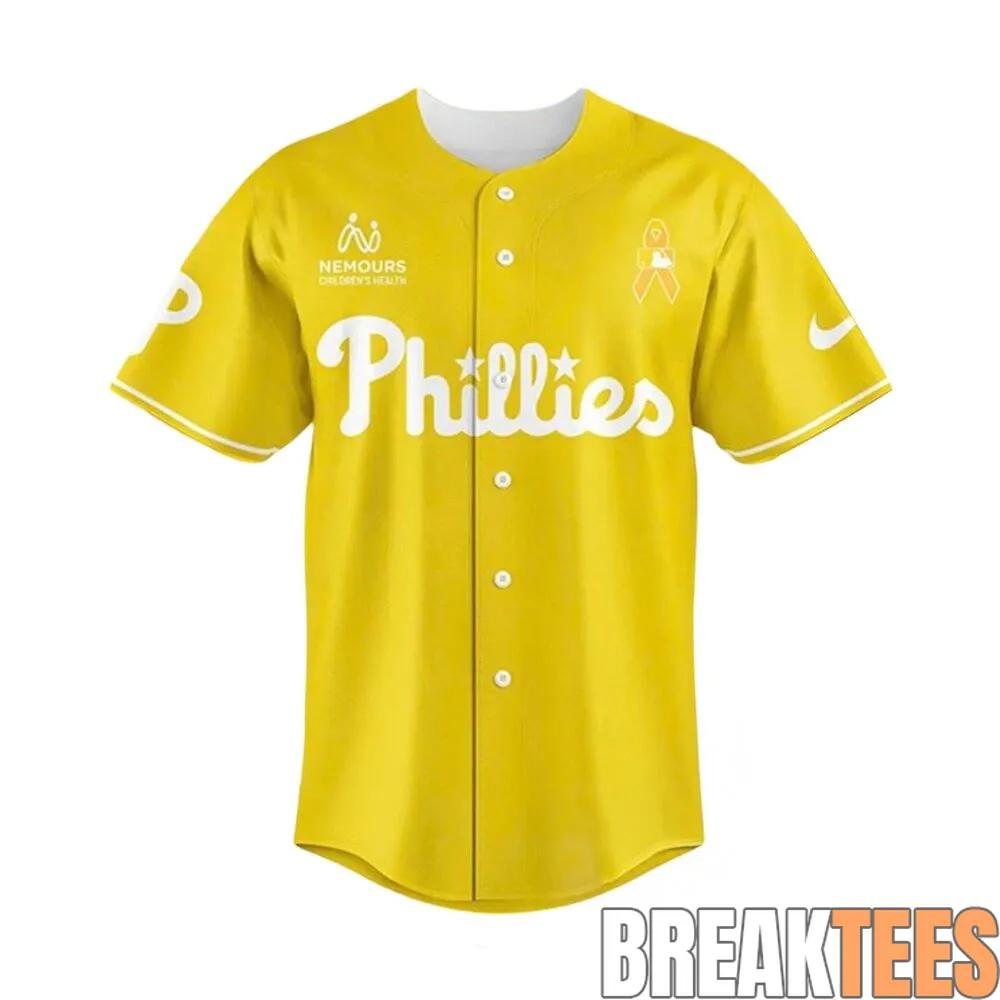 Philadelphia Phillies x Nemours Childhood Cancer Awareness Night 2026 Baseball Jersey