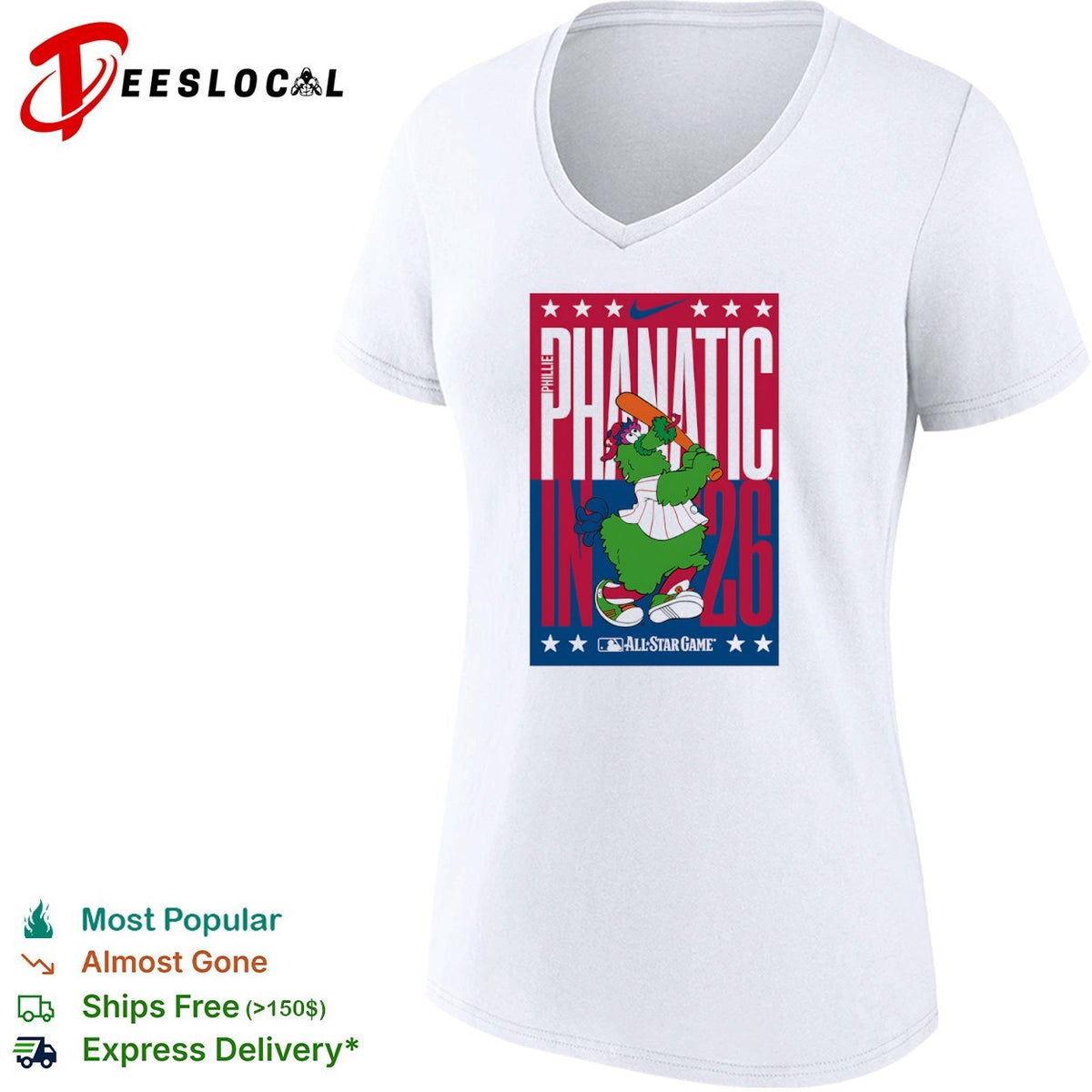 Phillie Phanatic in 26 All Star Game Philadelphia Phillies MLB shirt