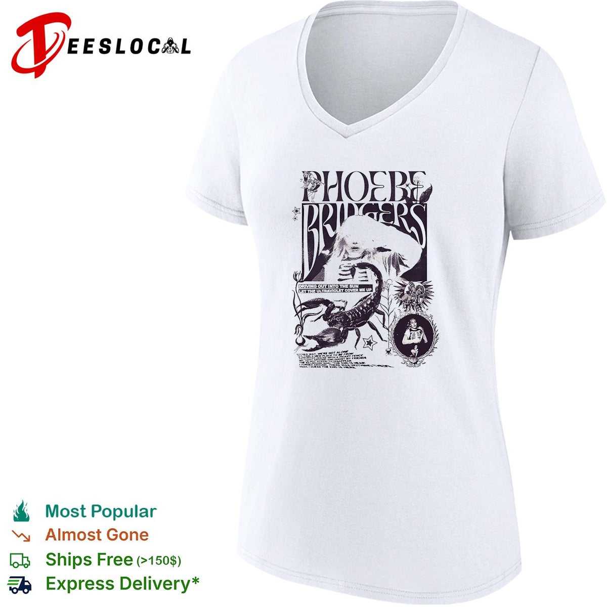 Phoebe Bridgers Driving out into the sun let the ultraviolet cover me up shirt
