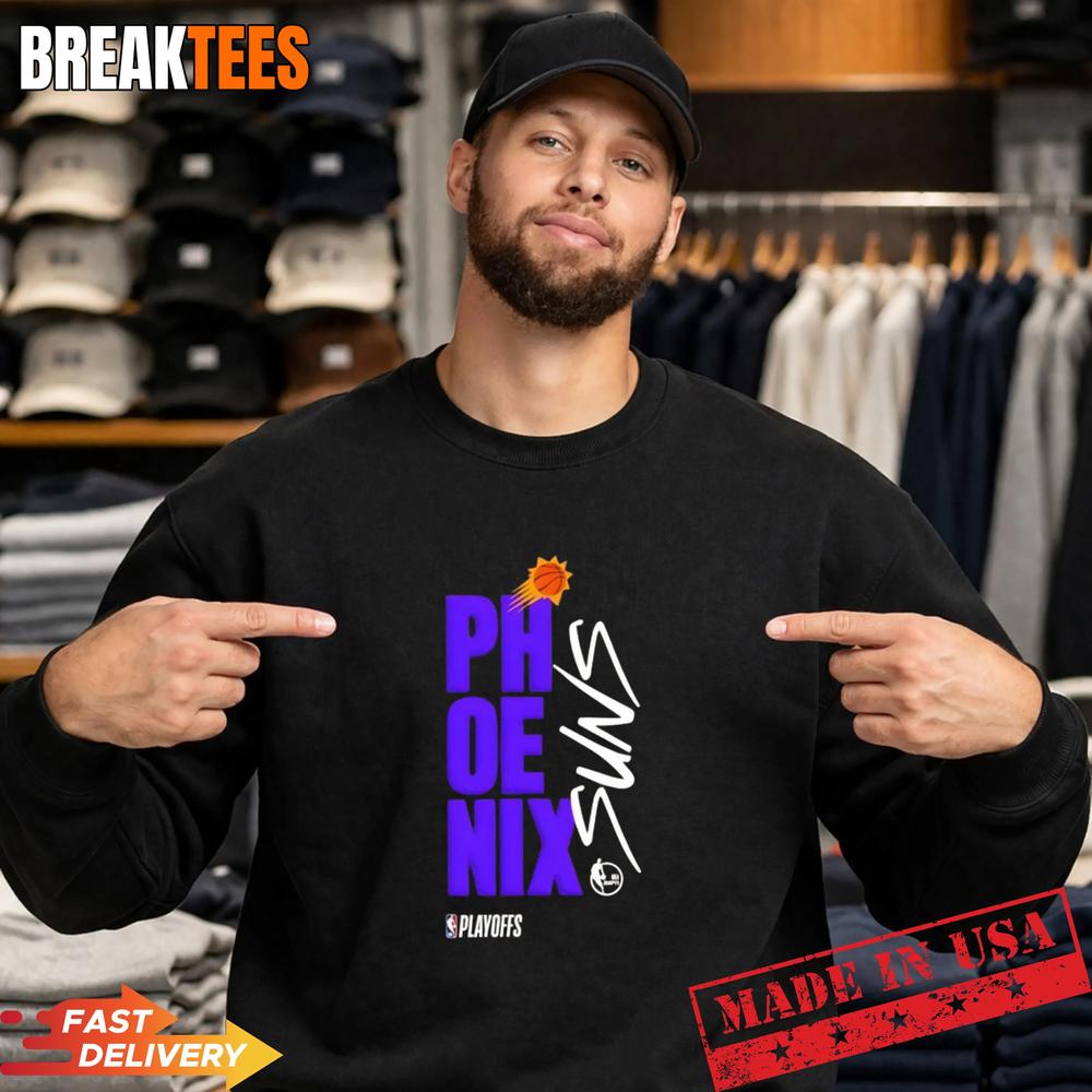 Phoenix Suns Basketball NBA Playoffs Logo Graphic T-Shirt