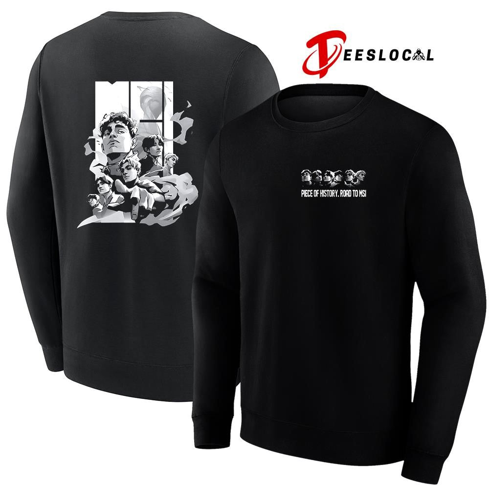 Piece of history road to MSI cartoon shirt