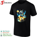 Pigeon bird galaxy moonlit night sky art shirt