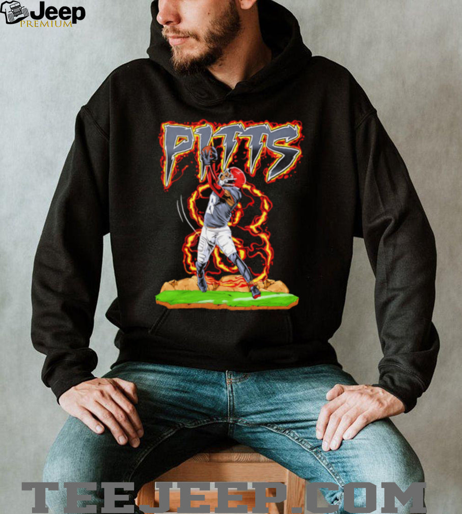 Pitts 8 Football Player Fire Sports T Shirt