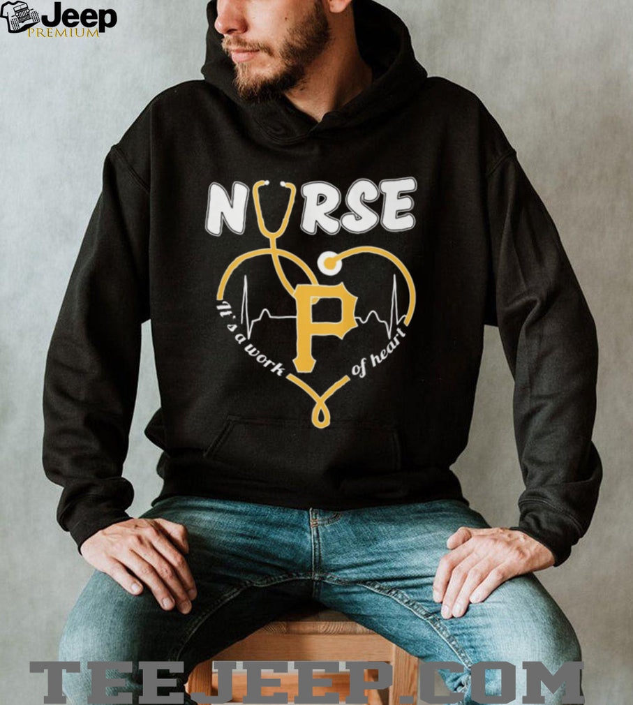 Pittsburgh Baseball Nurse T Shirt It’s A Work Of Heart Stethoscope Design