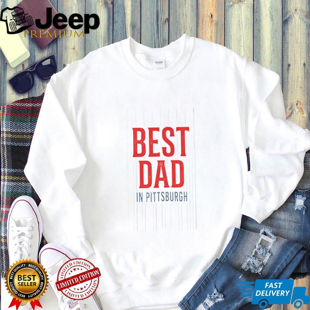 Pittsburgh Best Dad Red Graphic T Shirt Gift