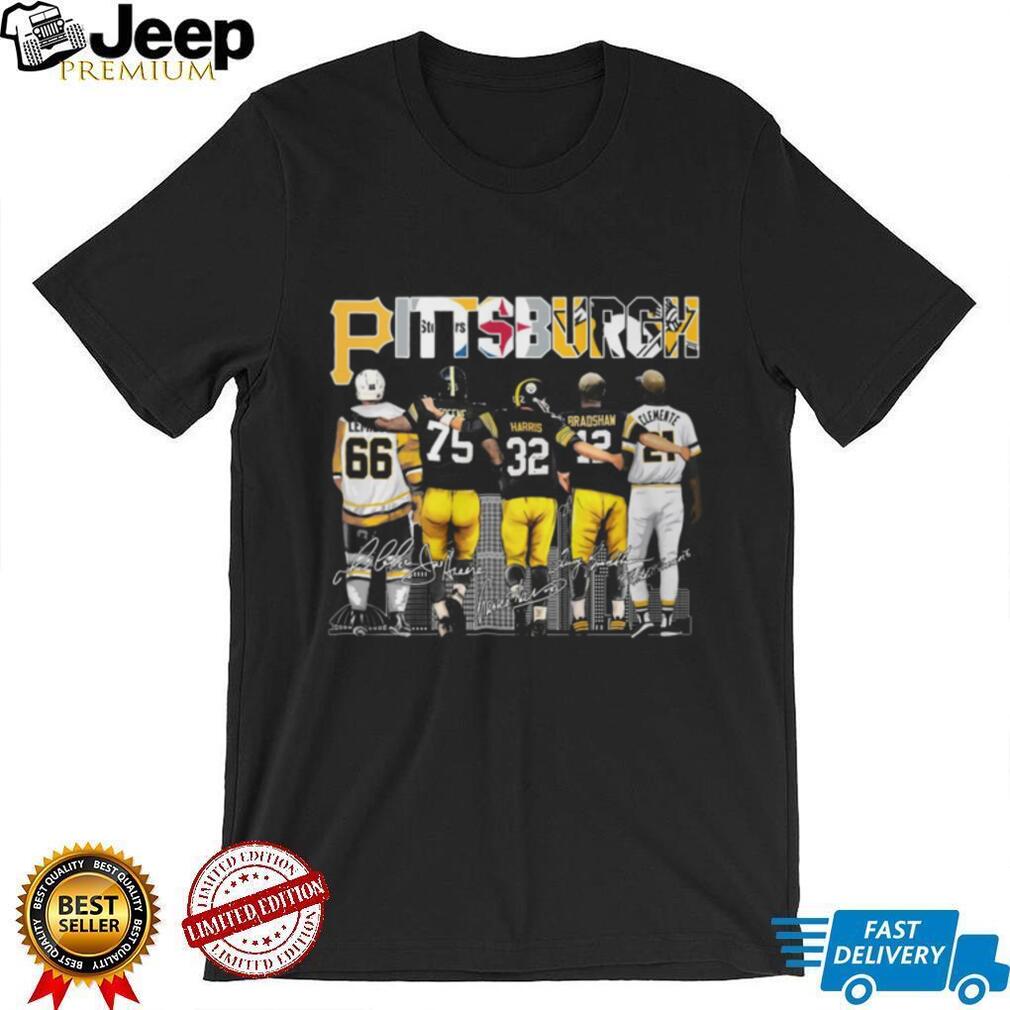 Pittsburgh City Of Champions Legends Lemieux Greene Harris Bradshaw Clemente T Shirt