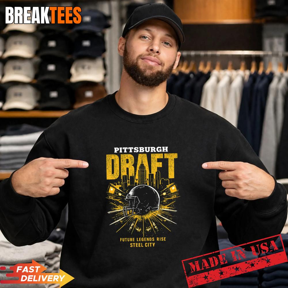 Pittsburgh Draft 2026 Football Skyline Helmet Future Legends Shirt