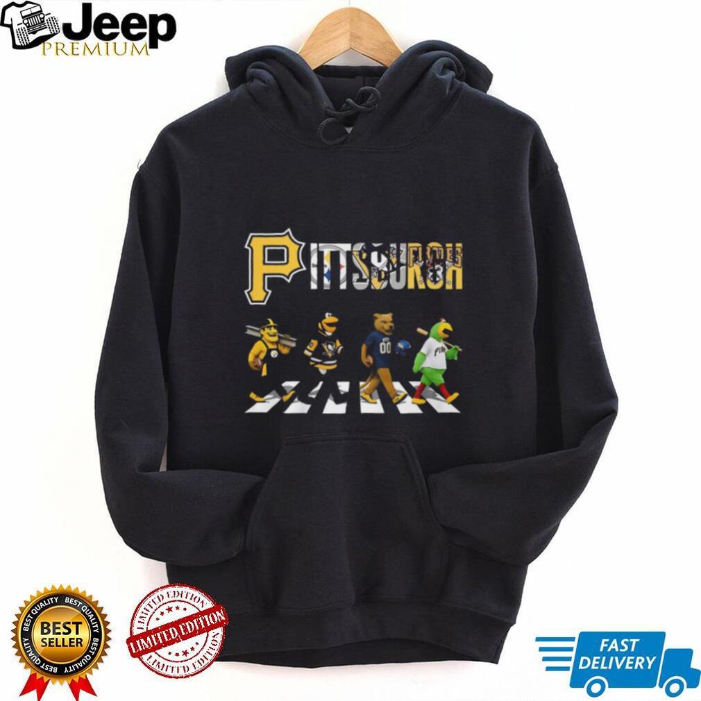 Pittsburgh Mascots Abbey Road Crossing Sports Fan T Shirt