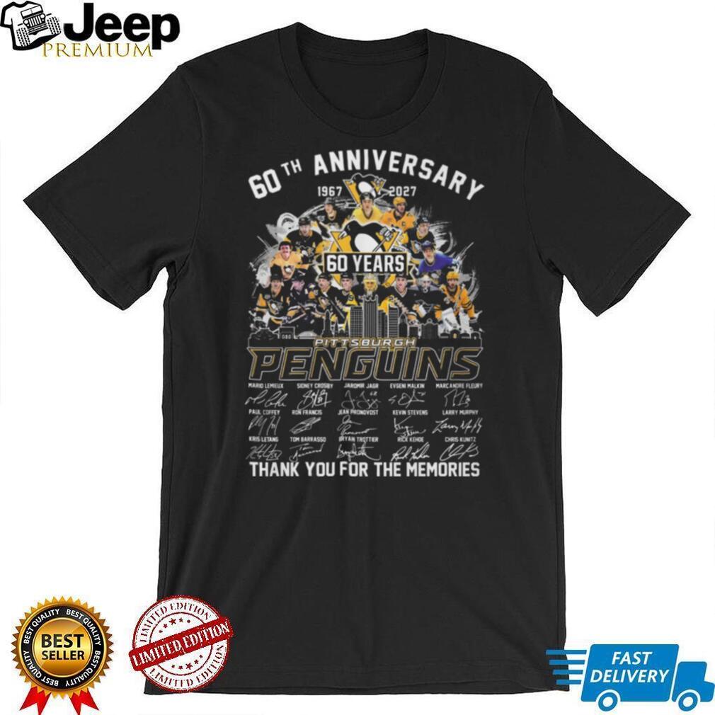 Pittsburgh Penguins 60th Anniversary 1967 2027 Signature Memories T Shirt