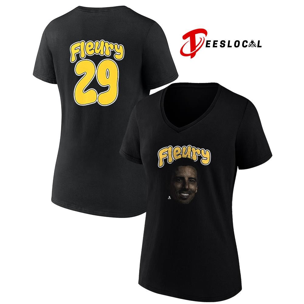 Pittsburgh Penguins Marc André Fleury portrait name and number shirt