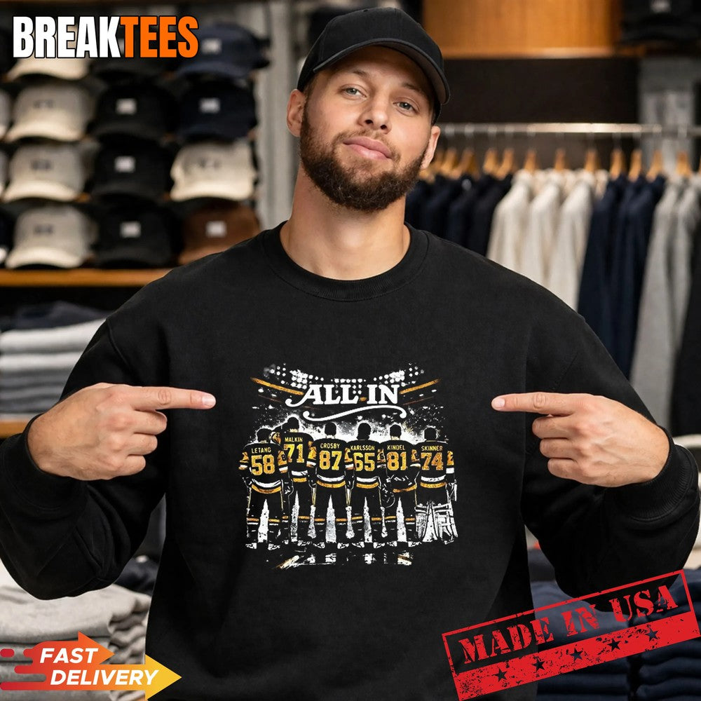 Pittsburgh Penguins NHL 2026 playoffs all in players T-Shirt