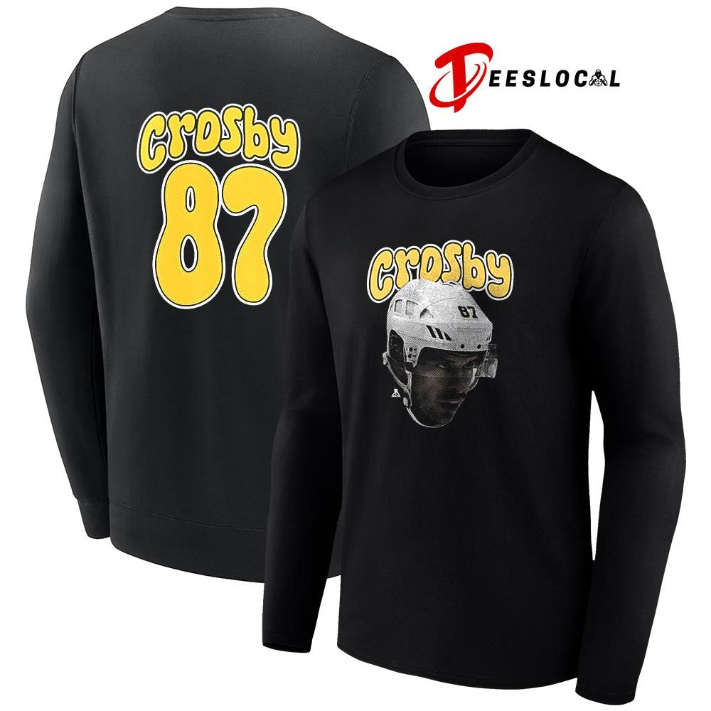 Pittsburgh Penguins Sidney Crosby portrait name and number shirt