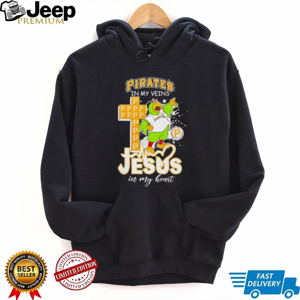 Pittsburgh Pirates In My Veins Jesus In My Heart Mascot Religious T Shirt