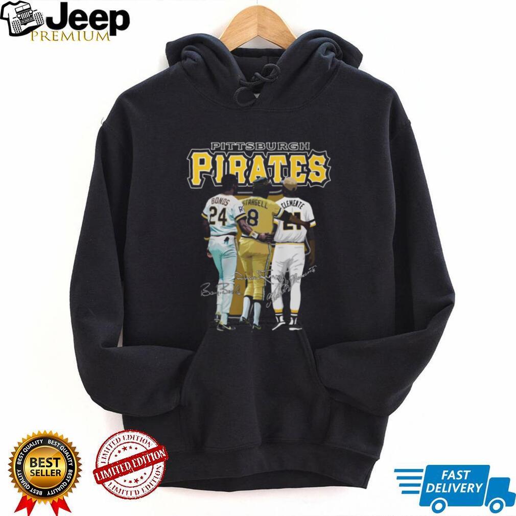 Pittsburgh Pirates Legends Bonds Stargell Clemente Signature T Shirt