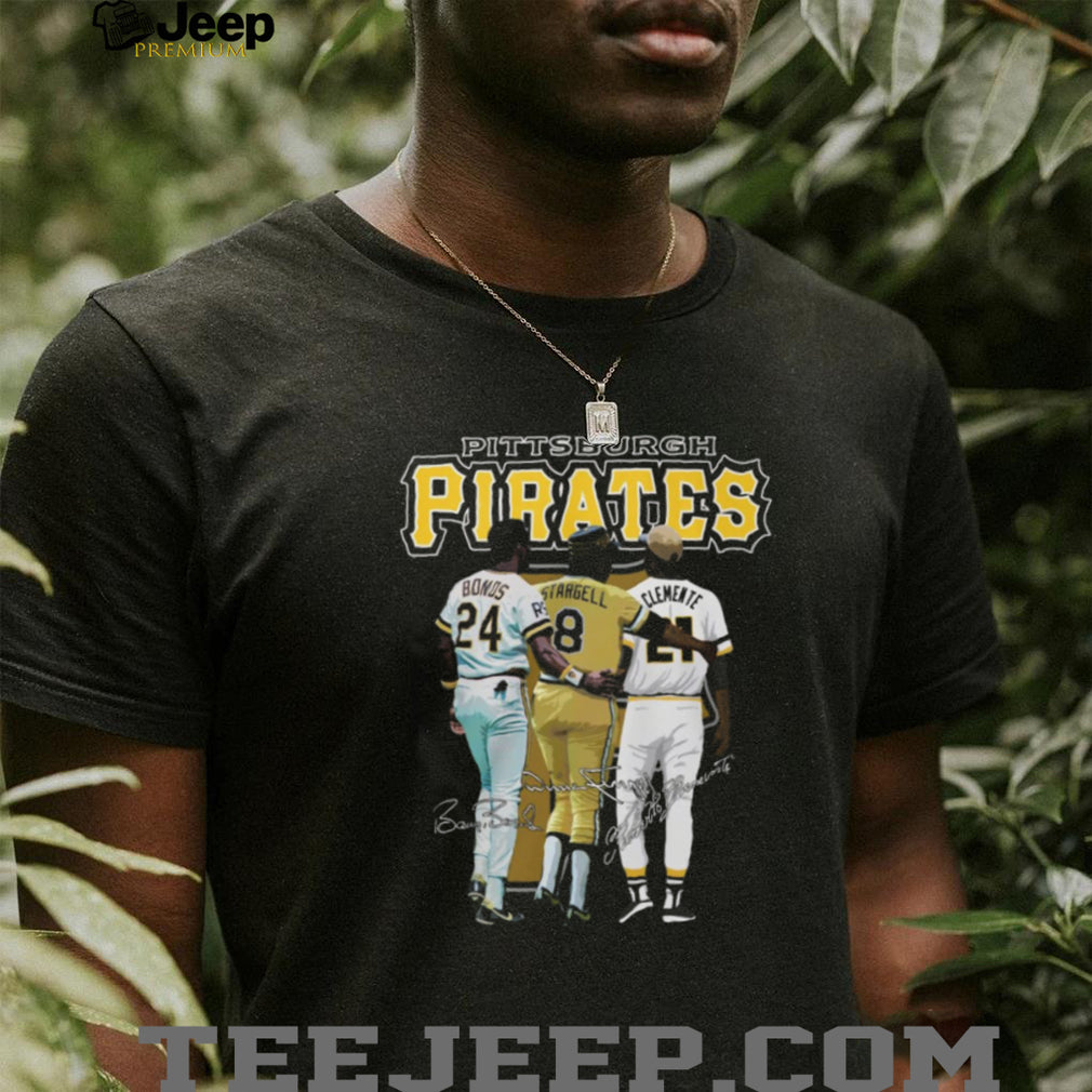 Pittsburgh Pirates Legends Bonds Stargell Clemente Signature T Shirt