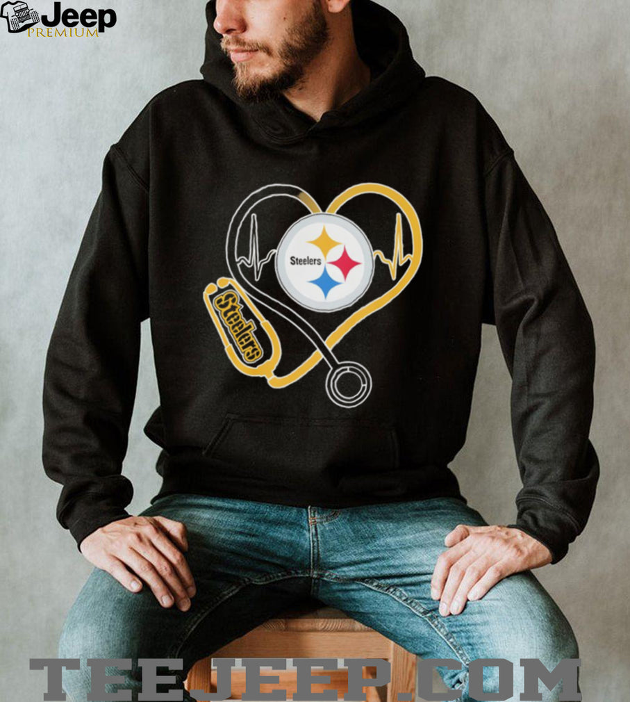 Pittsburgh ST shirtlers Heart Stethoscope Nursing Pride T Shirt