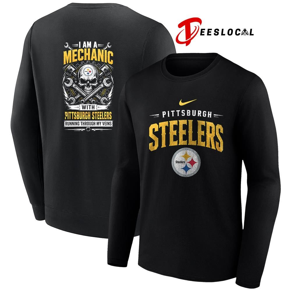 PittsburghSteelersIamamechanicrunningthroughmyveinsskeletonshirt