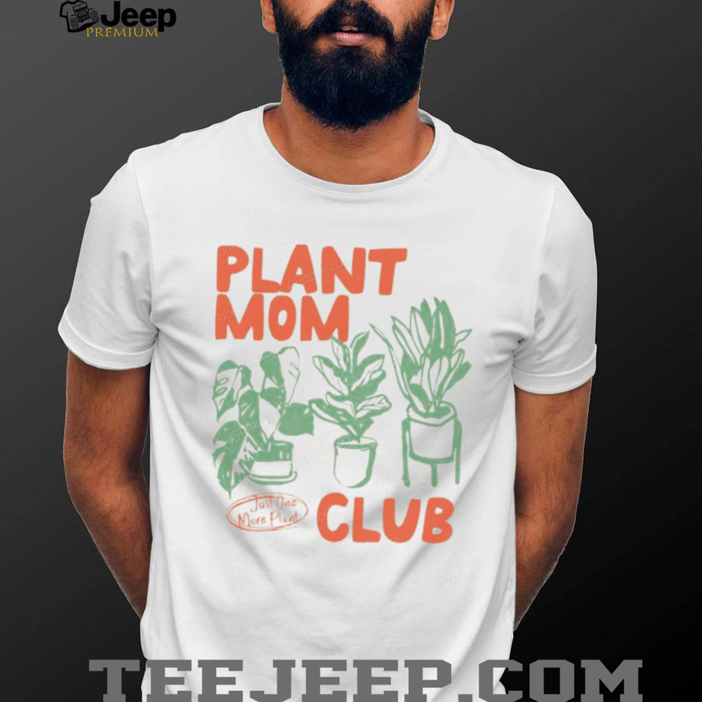 Plant Mom Club Oversized T Shirt Just One More Plant Retro Botanical Graphic (2)