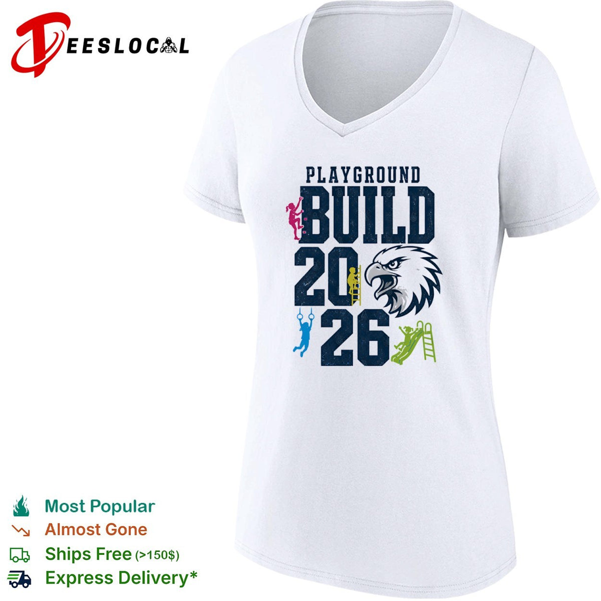 Playground Build 2026 Eagle mascot shirt