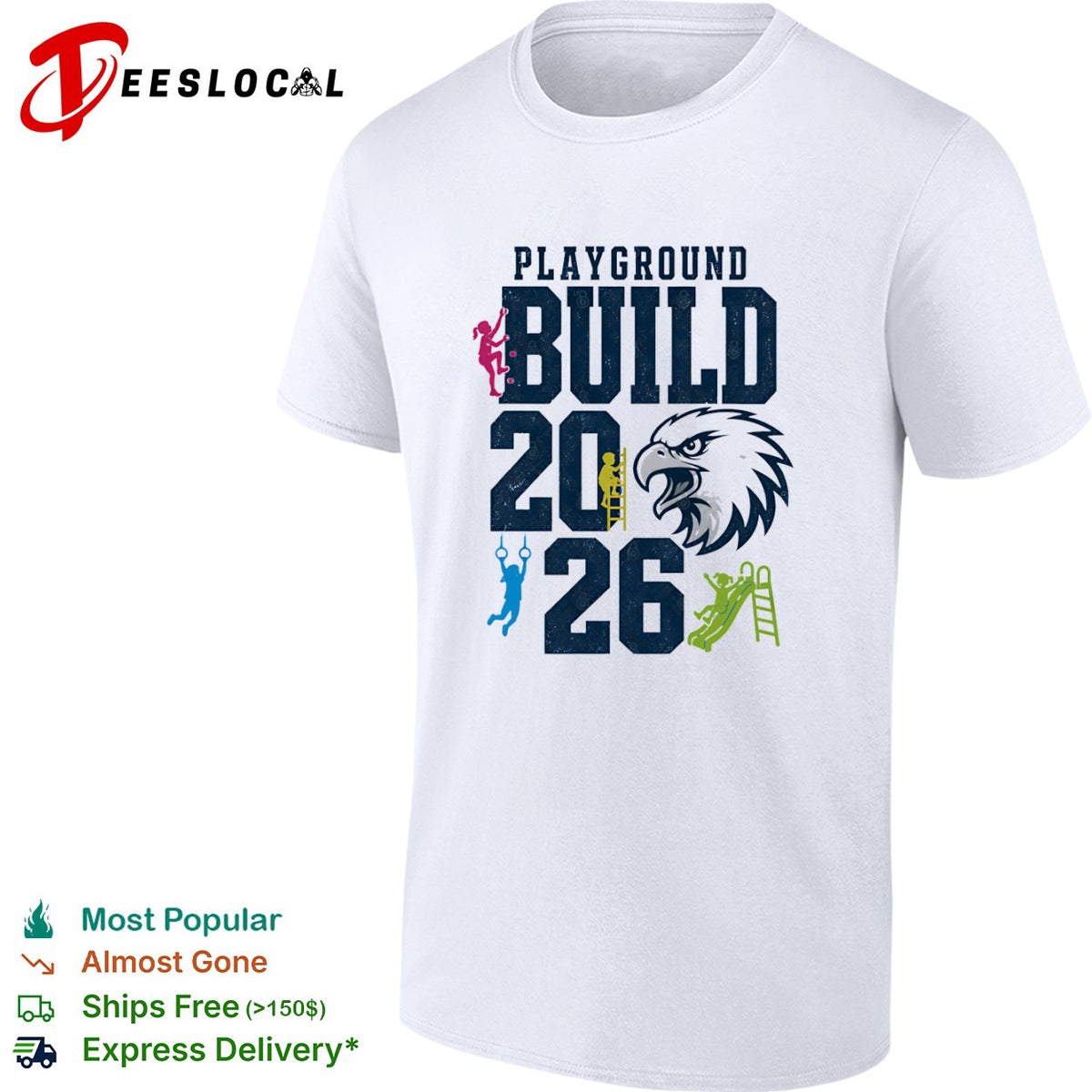 Playground Build 2026 Eagle mascot shirt