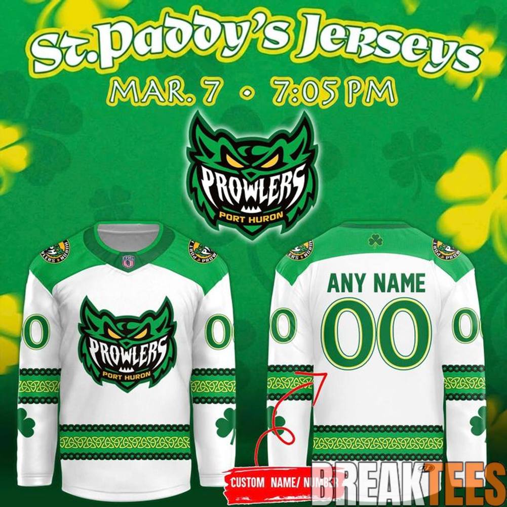 Port Huron Prowlers St. Paddy 2026 Hockey Jersey
