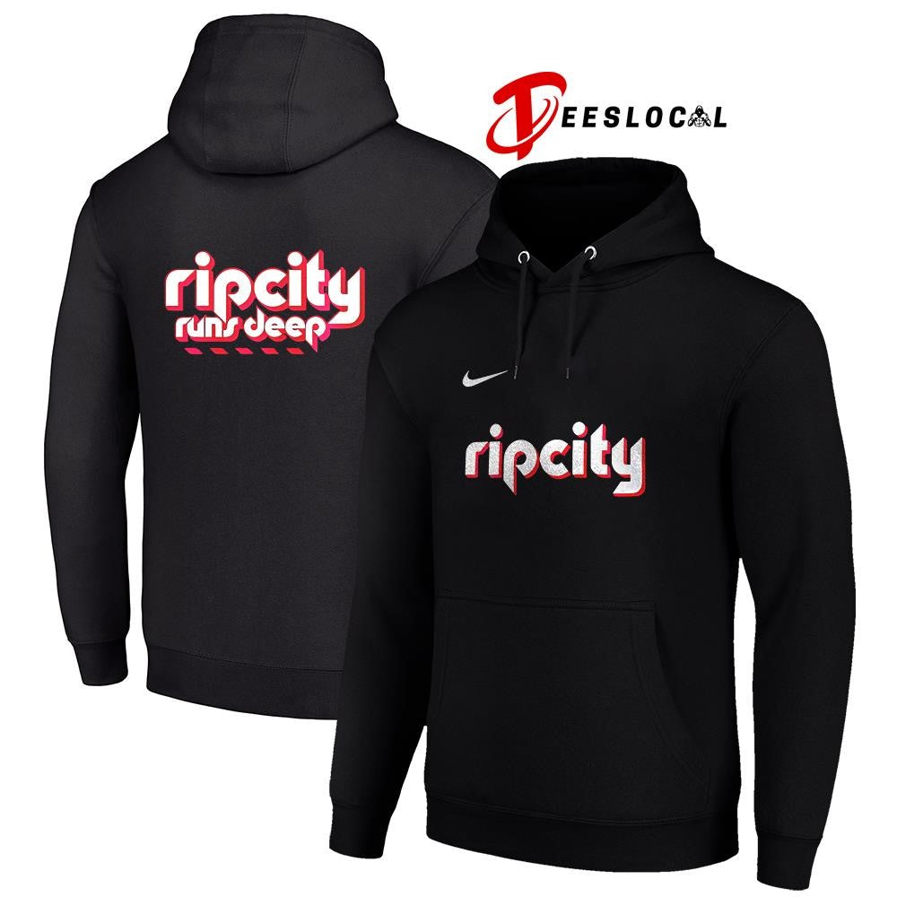 Portland Trail Blazers rip city runs deep logo shirt