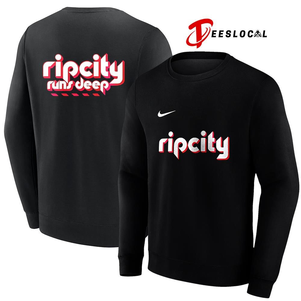 Portland Trail Blazers rip city runs deep logo shirt