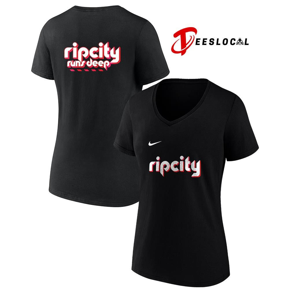 Portland Trail Blazers rip city runs deep logo shirt