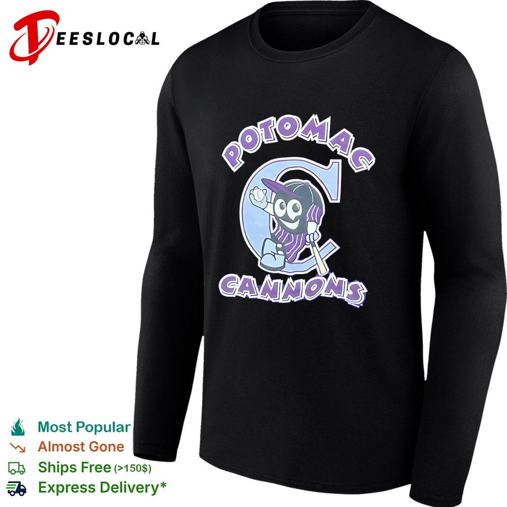 Potomac Cannons Baseball Minor League Team Logo Mascot Character shirt