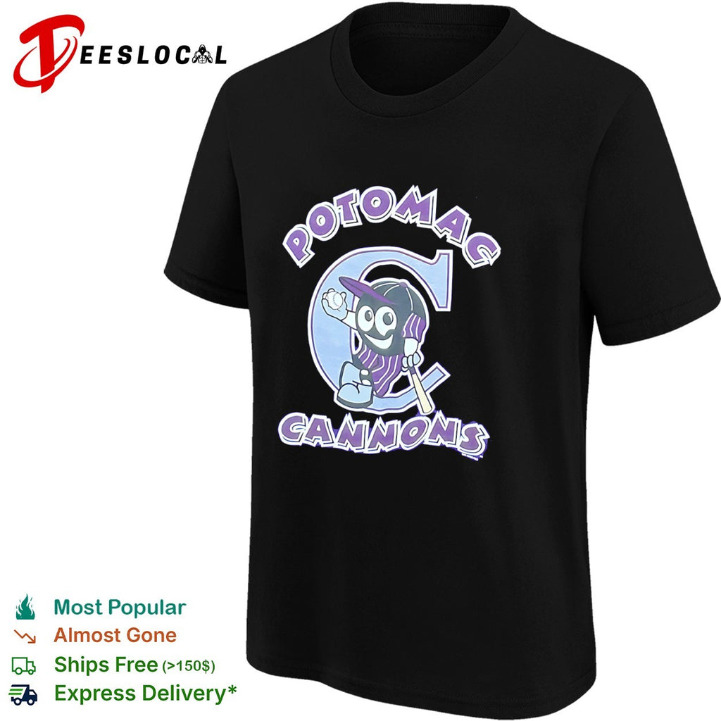 Potomac Cannons Baseball Minor League Team Logo Mascot Character shirt