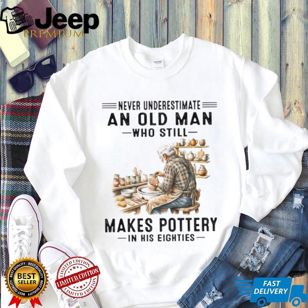Pottery Making Old Man Eighties Ceramic Artist Shirt