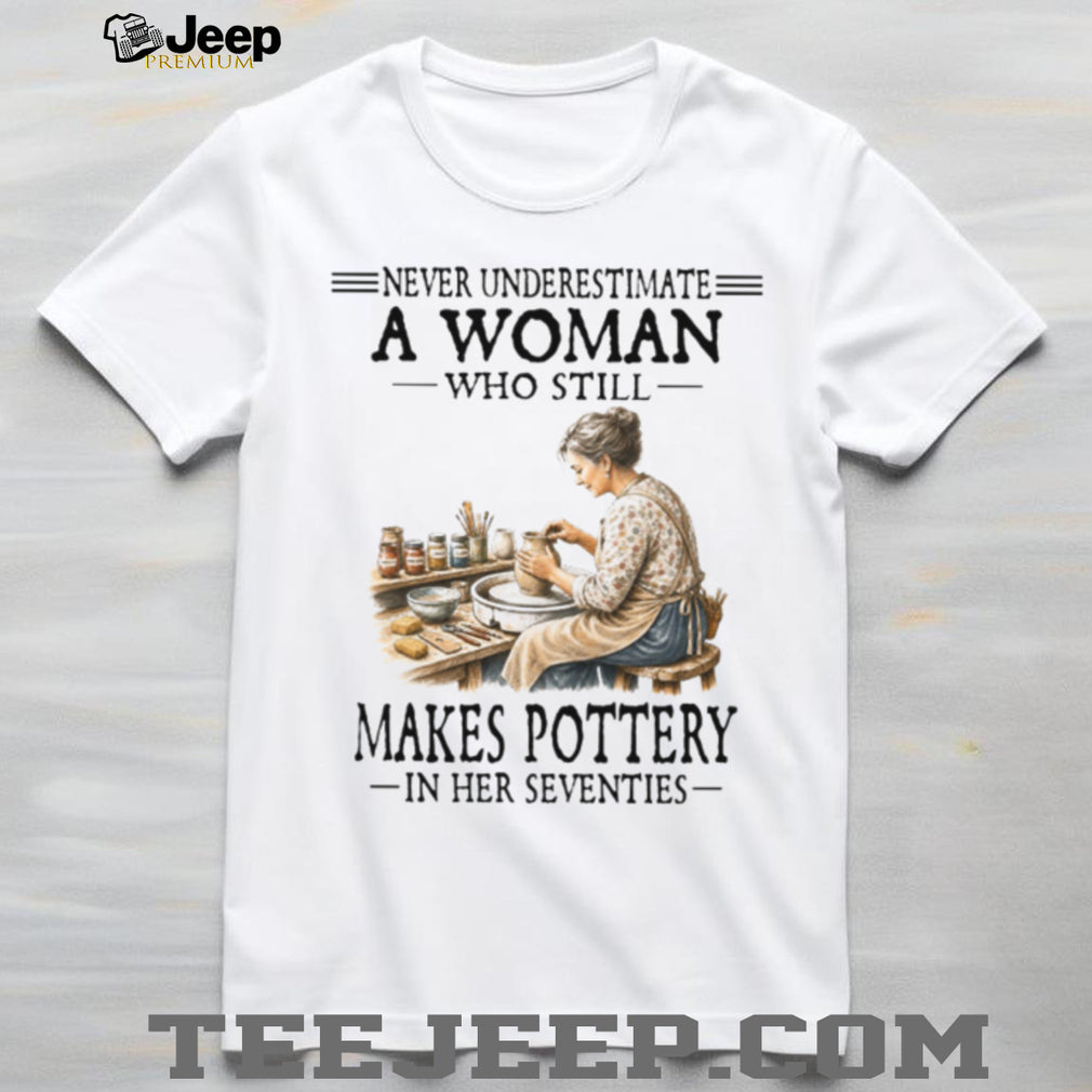Pottery Woman Seventies Crafting Hobby Gift Shirt