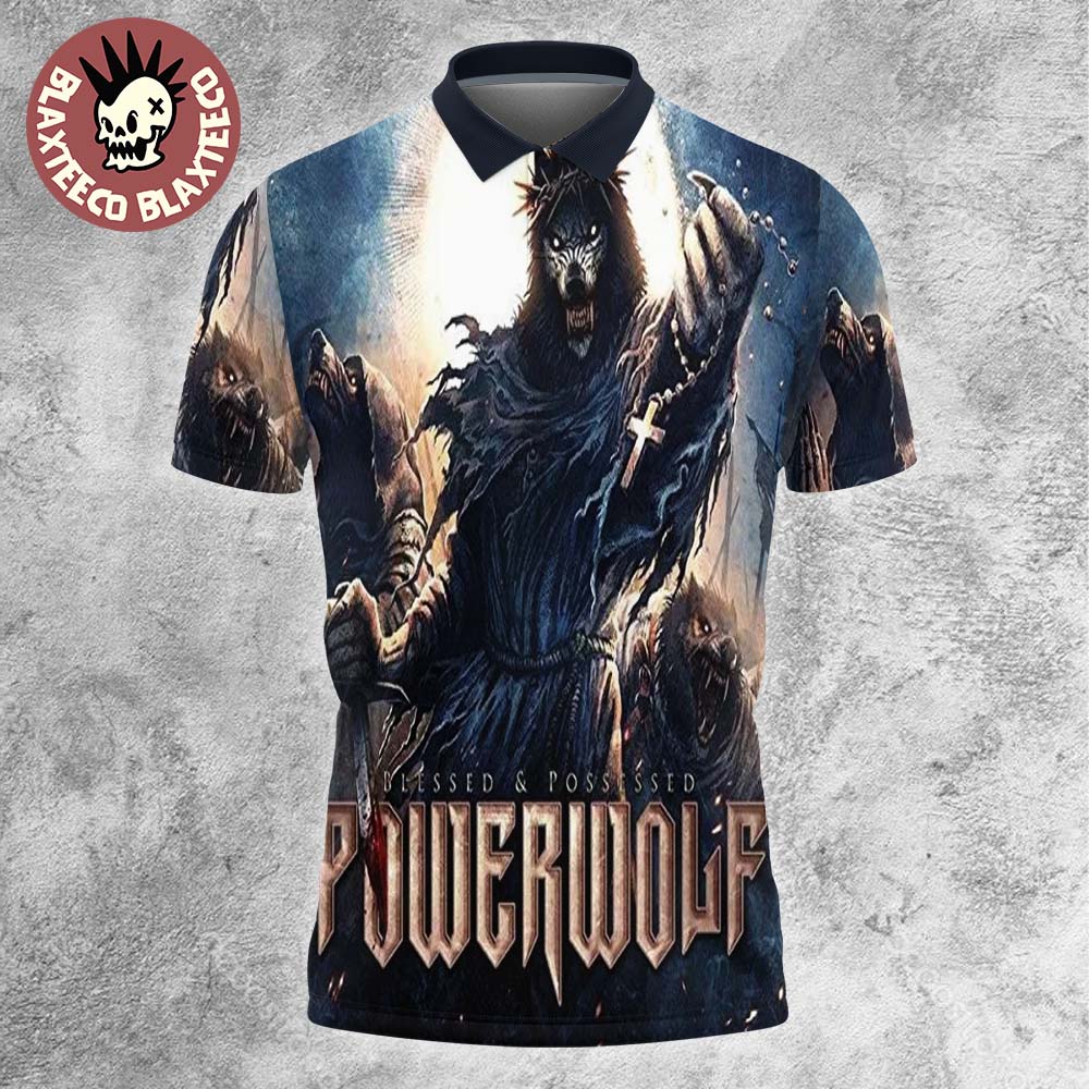 Powerwolf Blessed And Possessed Tour Edition Album Cover Polo Shirt