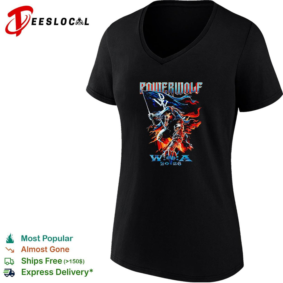 Powerwolf Wacken Open Air 2026 Festival Wacken Germany 1 August 2026 shirt