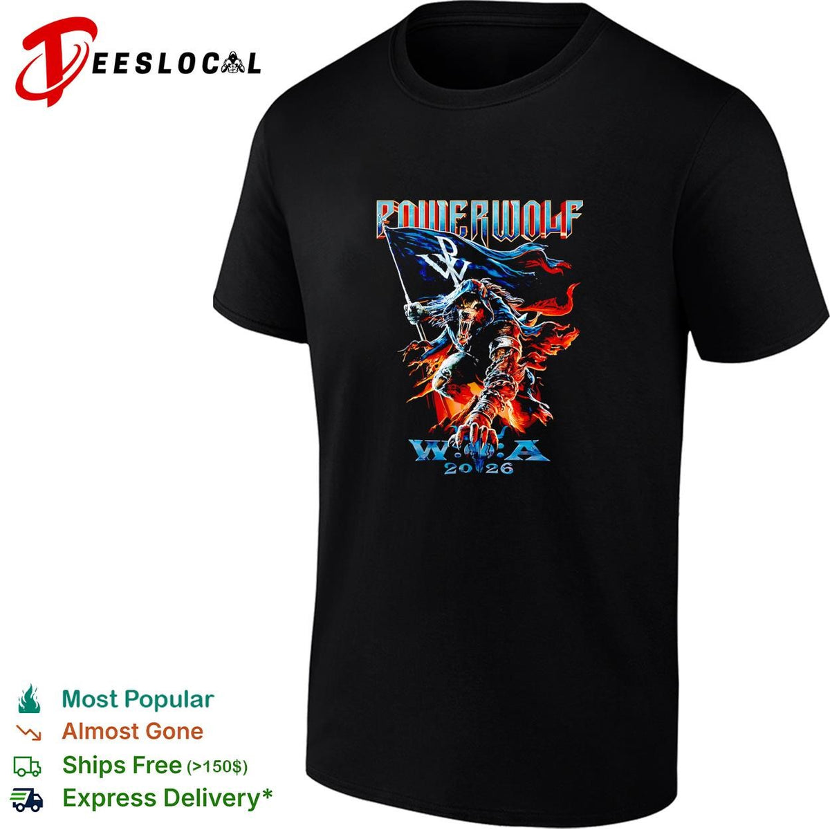 Powerwolf Wacken Open Air 2026 Festival Wacken Germany 1 August 2026 shirt