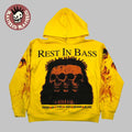 Praiseche Rest In Bass Is The Last Sense Alive Gavin Skull Yellow Hoodie
