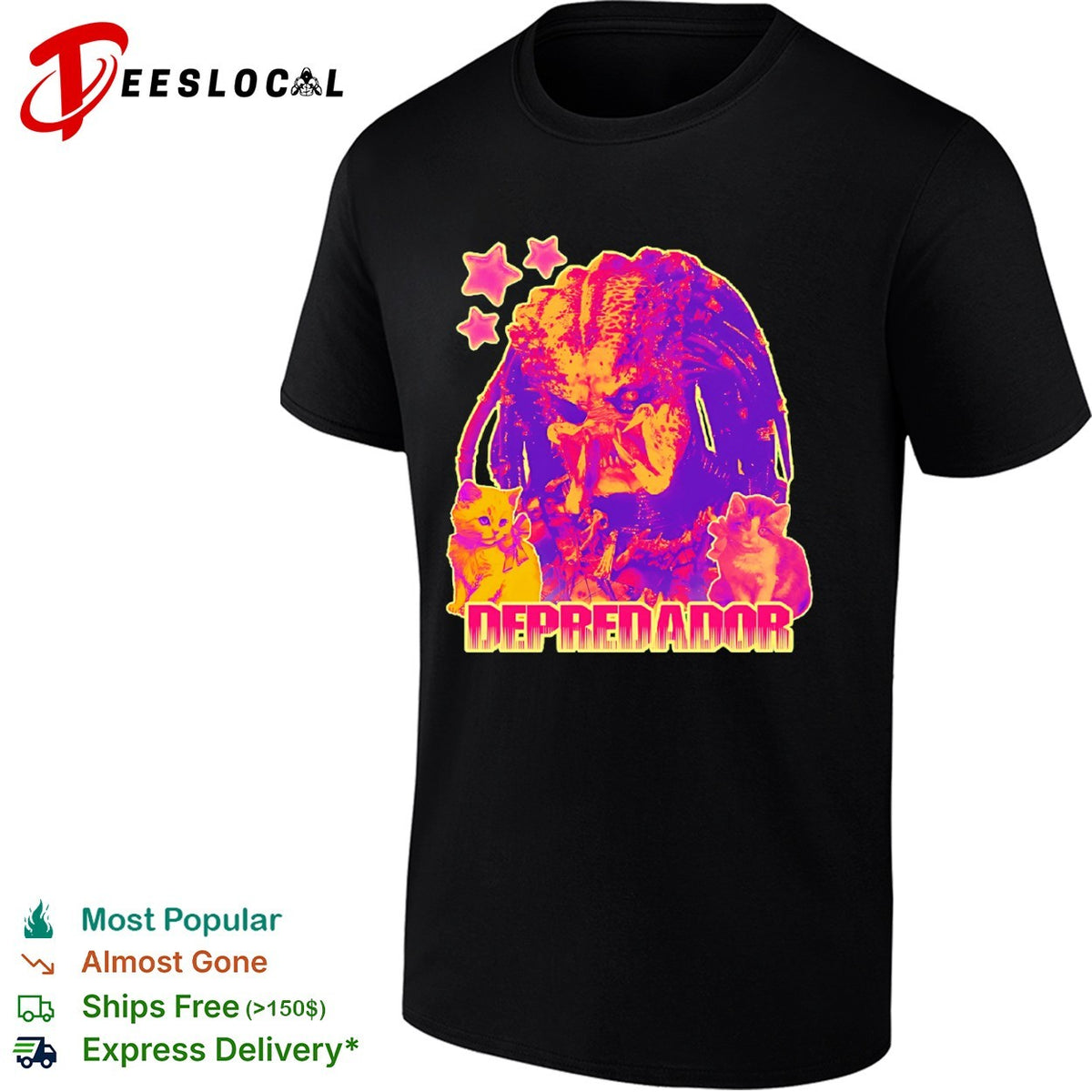 Predator Depredador with kittens shirt
