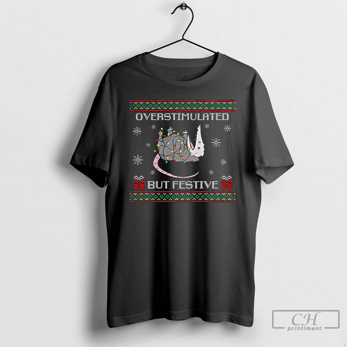 Premium Overstimulated But Festive Possum Christmas 2025