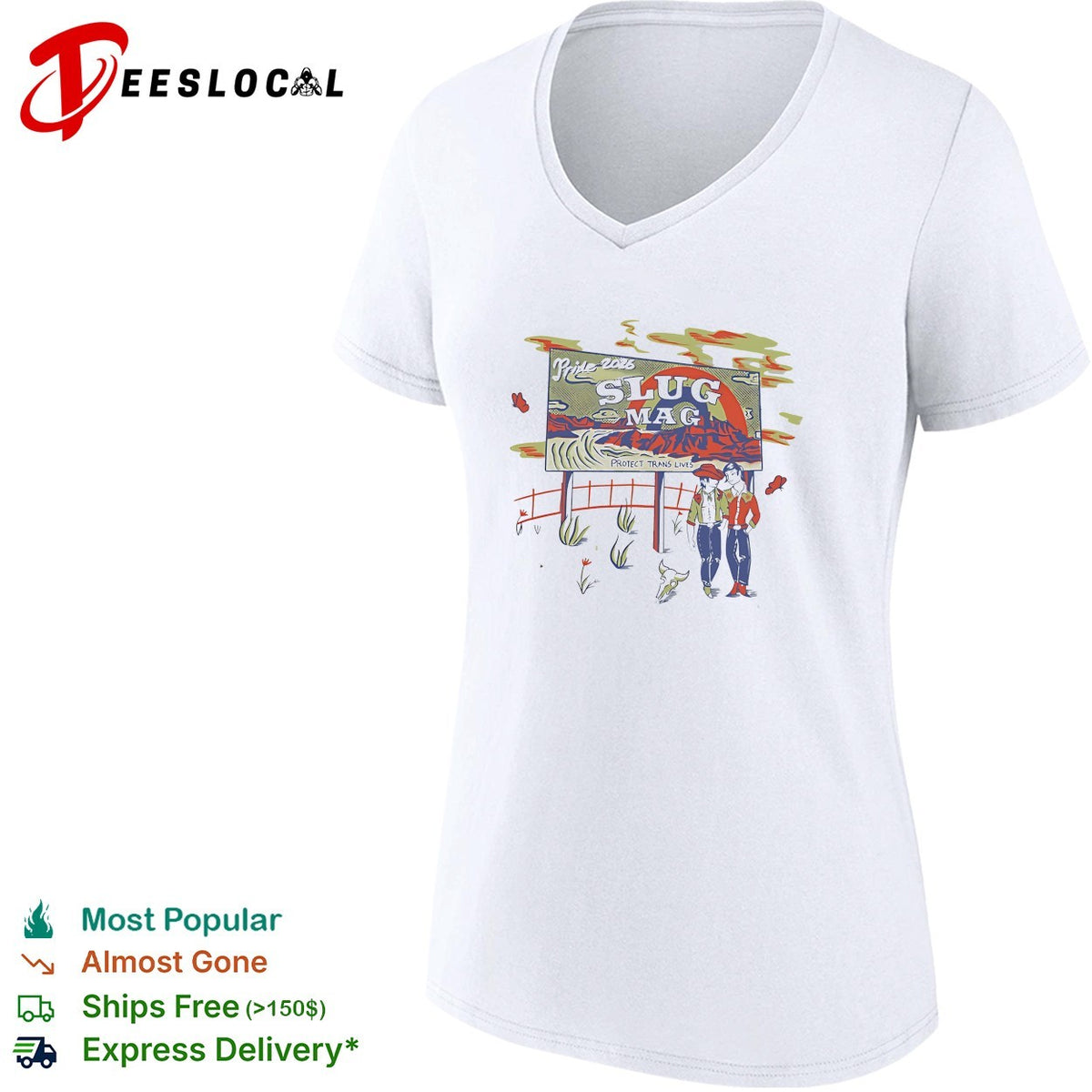 Pride 2026 Slug Mag protect trans lives desert cowboy rodeo Western culture shirt