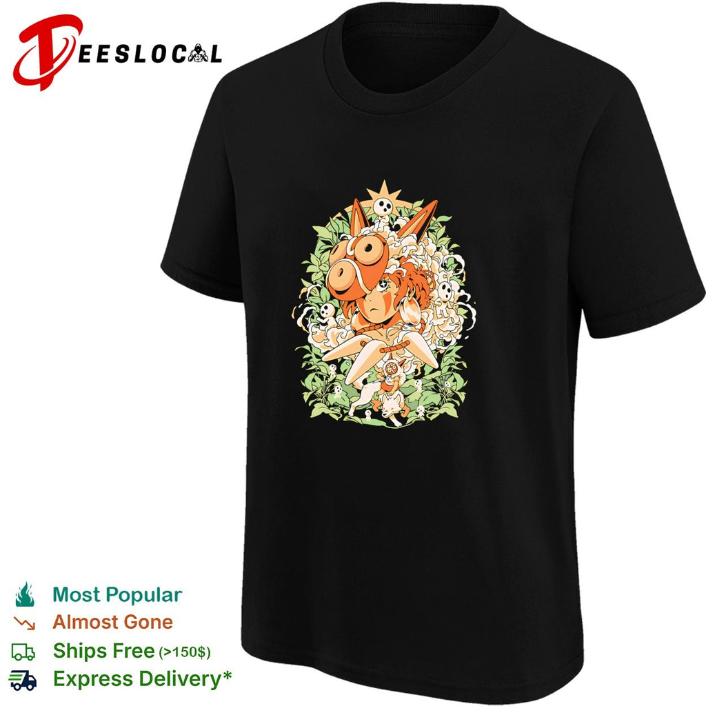 Princess Mononoke San and Moro Studio Ghibli Forest Spirit Hayao Miyazaki shirt