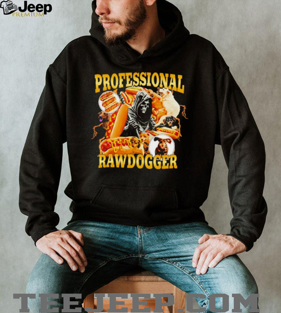 Professional Rawdogger Funny Grim Reaper Hot Dog T Shirt