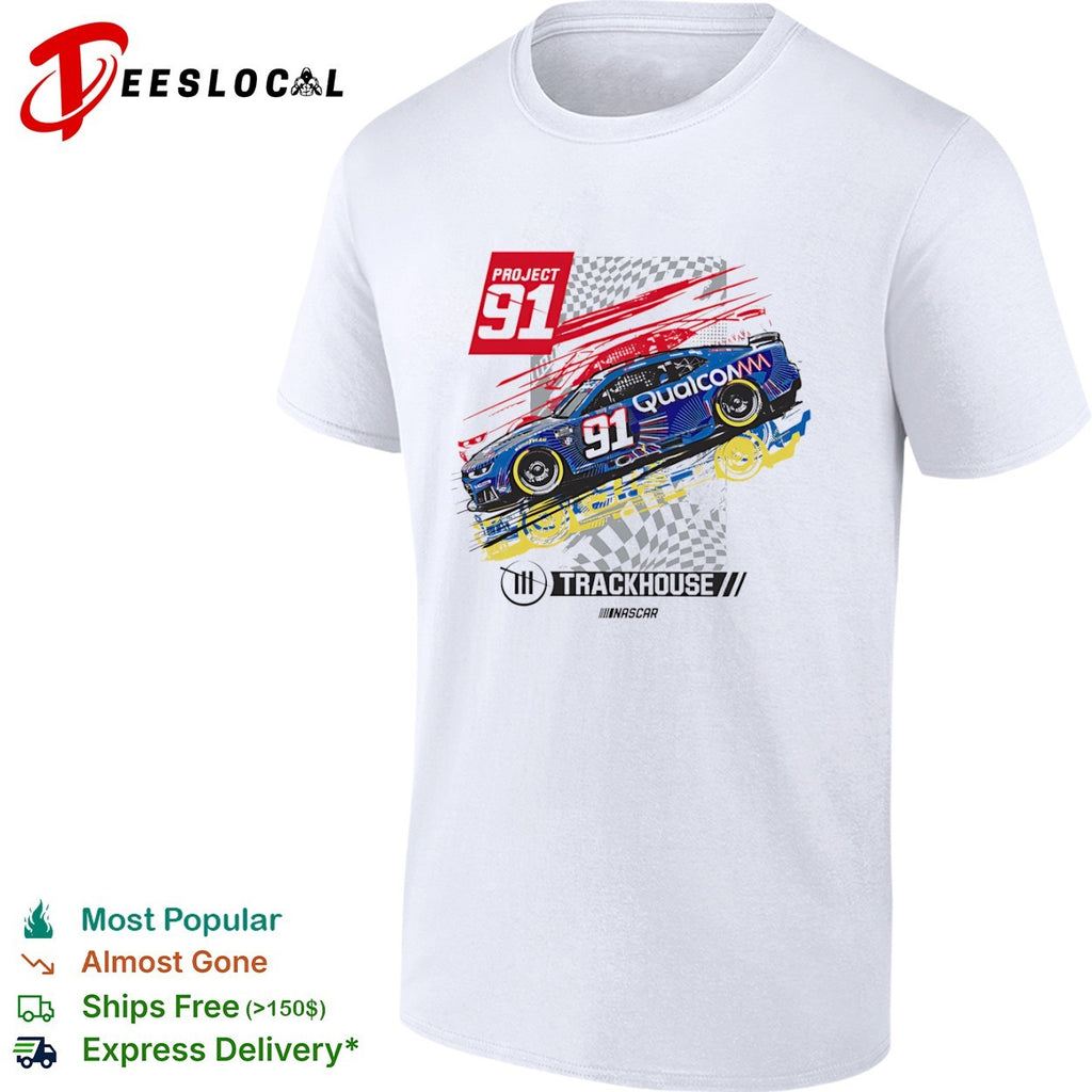 Project 91 Trackhouse Racing Qualcomm Nascar Chevrolet Camaro number 91 race shirt
