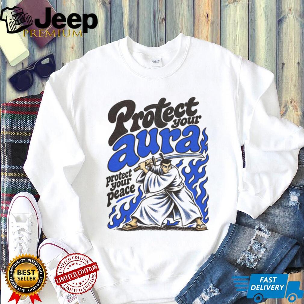 Protect Your Aura Samurai Warrior Minimalist Graphic T Shirt