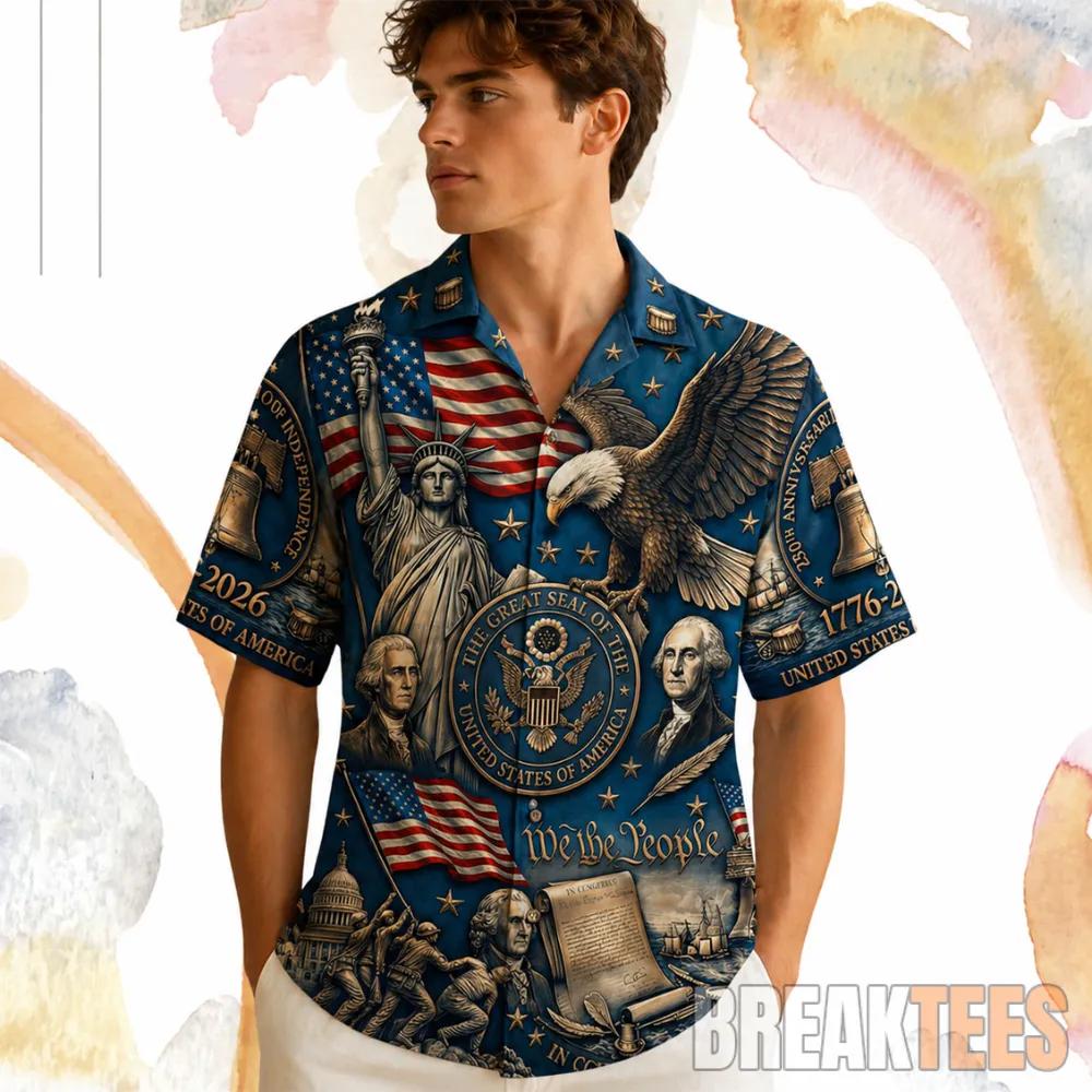 Proud American 250th Anniversary Hawaiian Shirt
