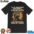 Proud US Military Veteran Helmet Boots Tribute Graphic Unisex T Shirt