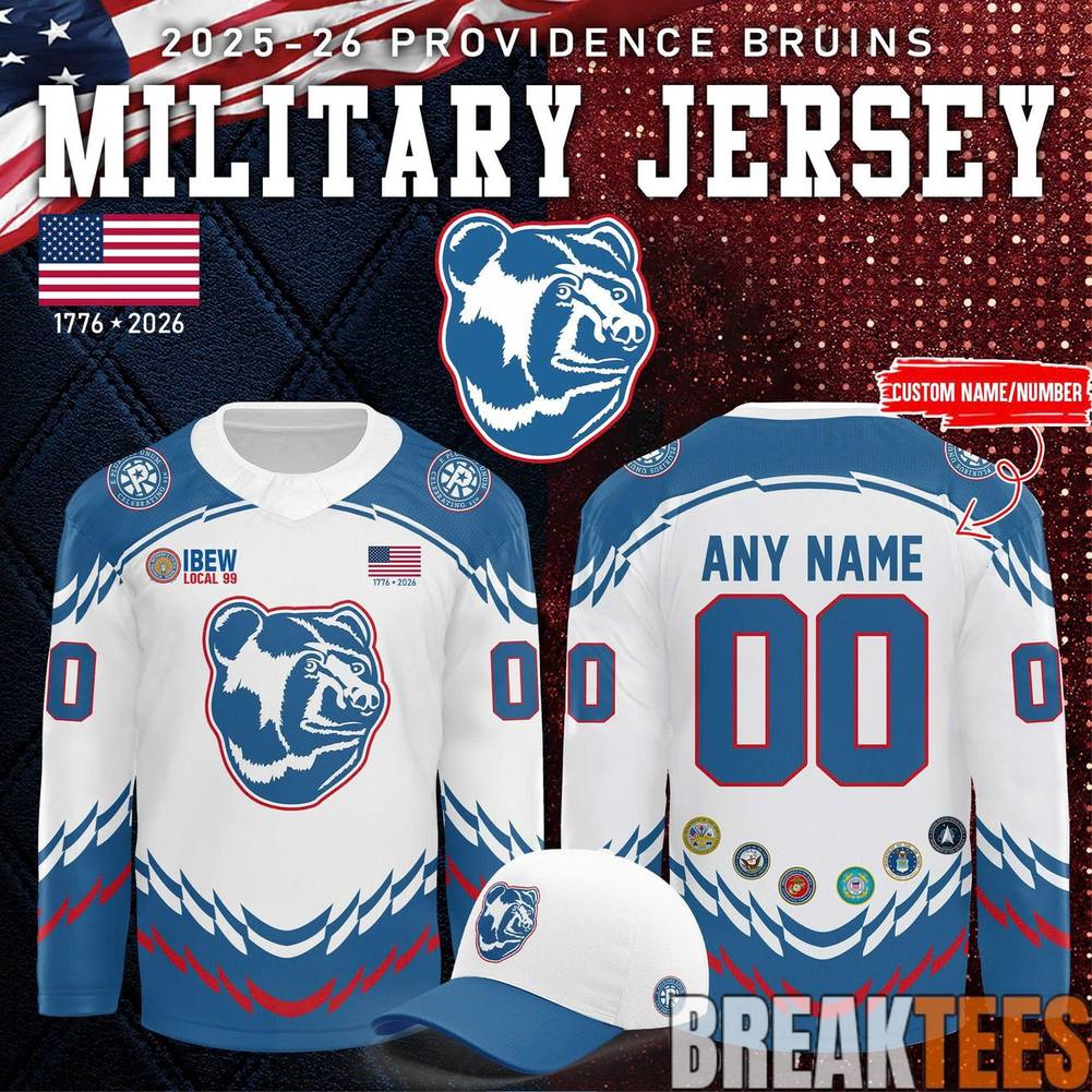 Providence Bruins 2026 Military Appreciation Custom Hockey Jersey